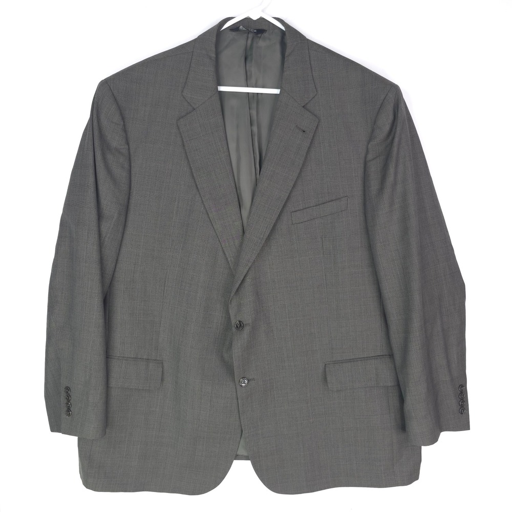 Jos. A. Bank Mens 54L Gray Glen Plaid Two Button Blazer Sport Coat Single Vent